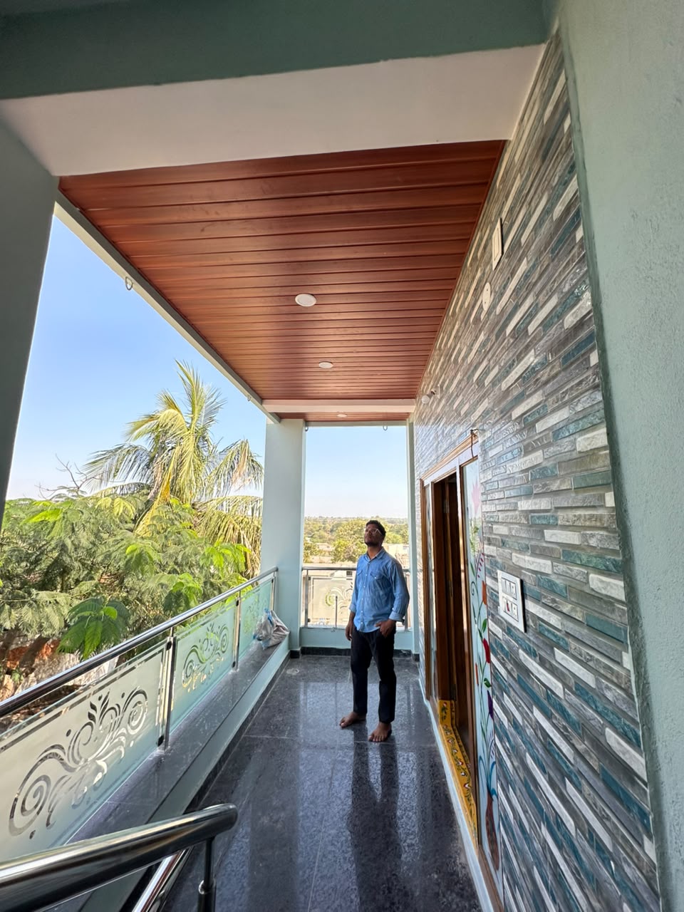 Balcony Ceiling Panel by Interiors by Ansari, Hyderabad
